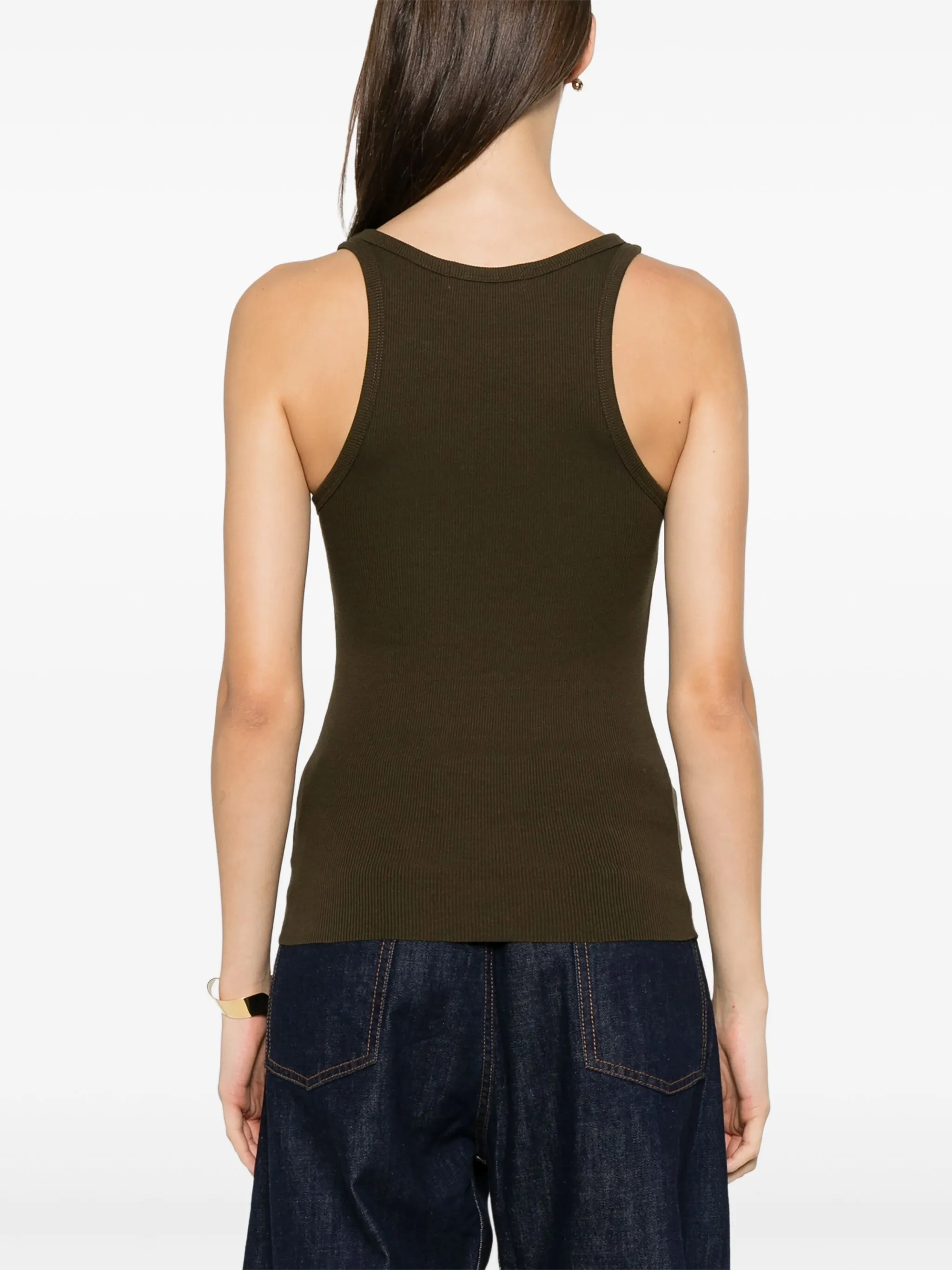 Eterne High Neck Ribbed Tank Top