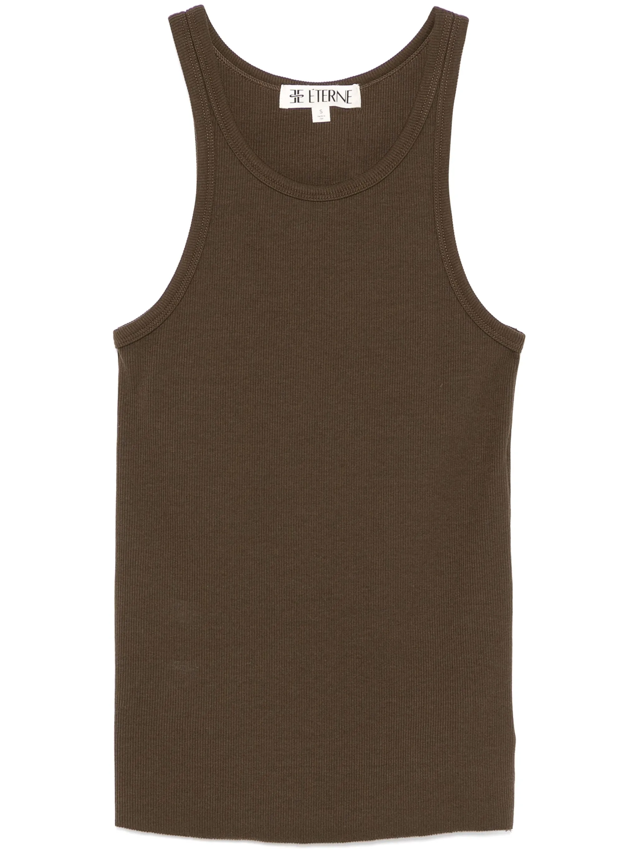 Eterne High Neck Ribbed Tank Top