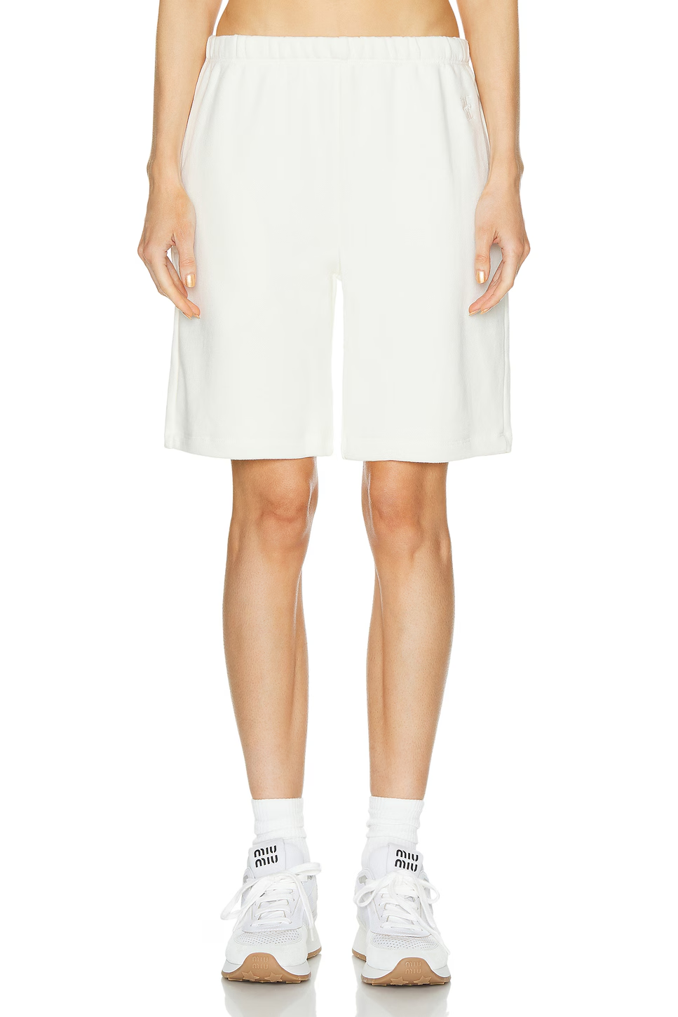 Eterne Terry Boyfriend Shorts (White)