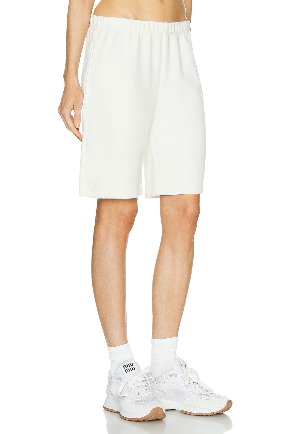 Eterne Terry Boyfriend Shorts (White)
